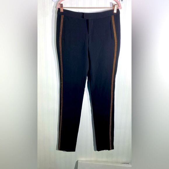 Rag & Bone Black Side Top Stitch Detail Pants Sz 4 - Picture 2 of 5
